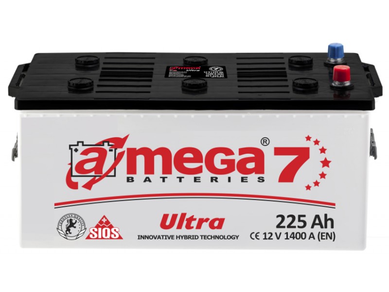 Аккумулятор A-mega Ultra  225 (3) R+ 1400 A (EN)